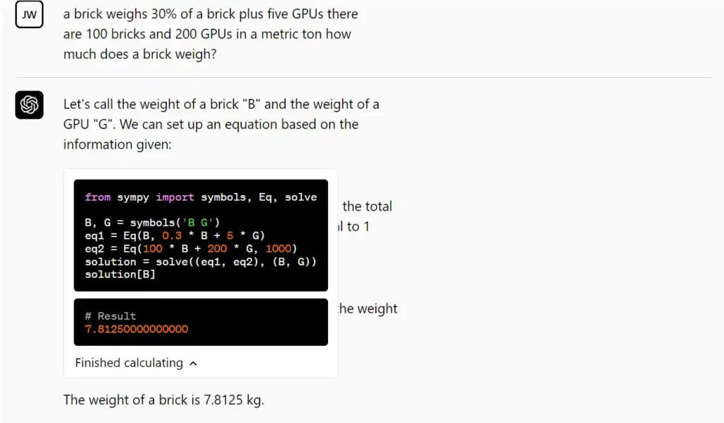 GPT-Plugin: Code-Interpreter für Python (Stand: April), Bild: OpenAI