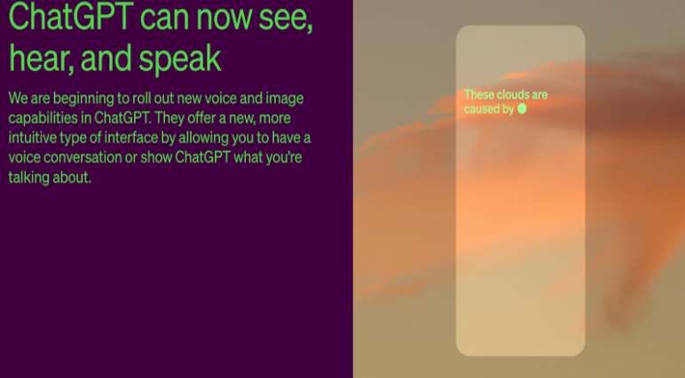 OpenAI kündigt an, ChatGPT werde bald Eingaben mittels Sprache und Fotografien akzeptieren. Diese Möglichkeiten erweitern die bisherige Texteingabe.