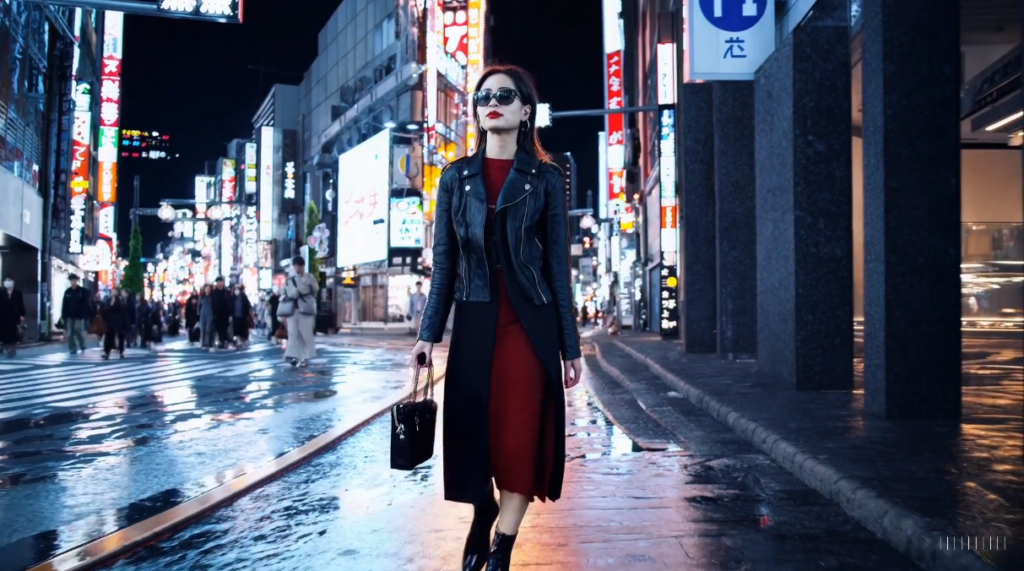 Text-zu-Video-Generator Sora zeigt beeindruckende Bilder; hier läuft eine Japanerin durch die Straßen Tokyos.